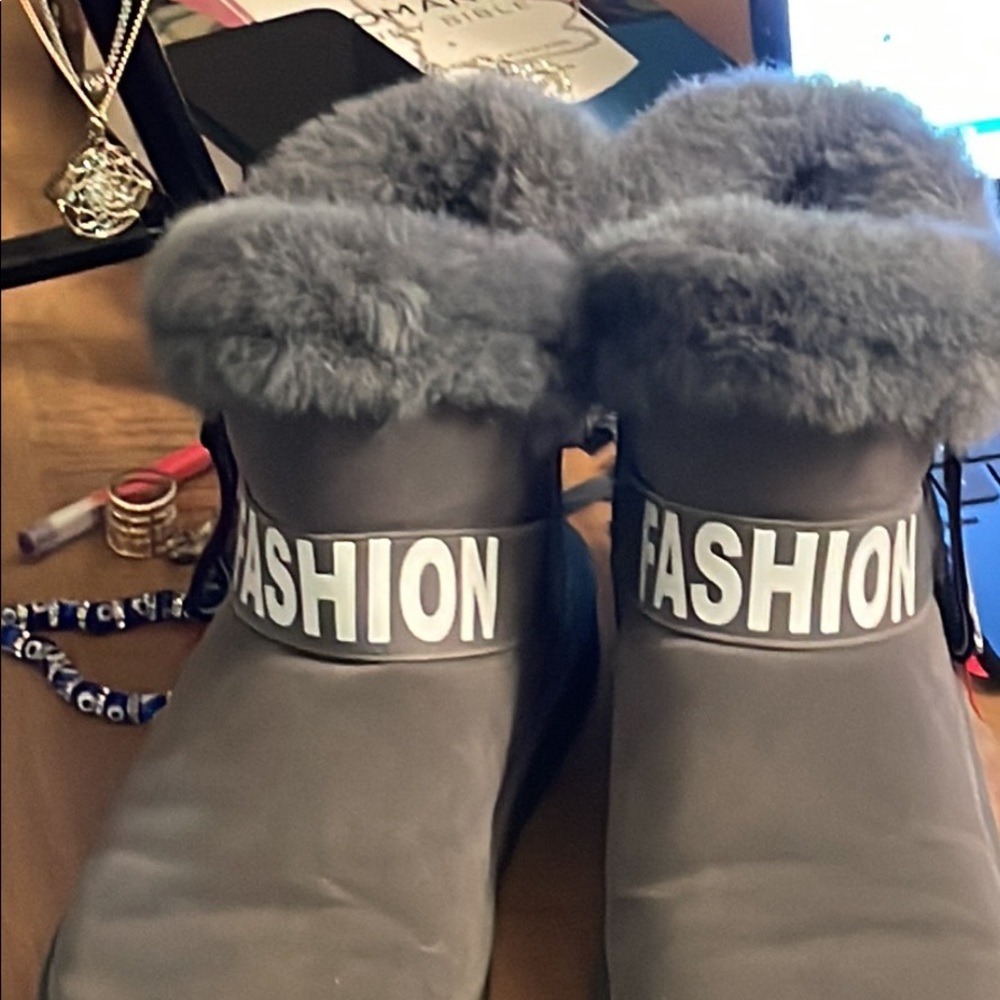 Beautiful gray boots for women